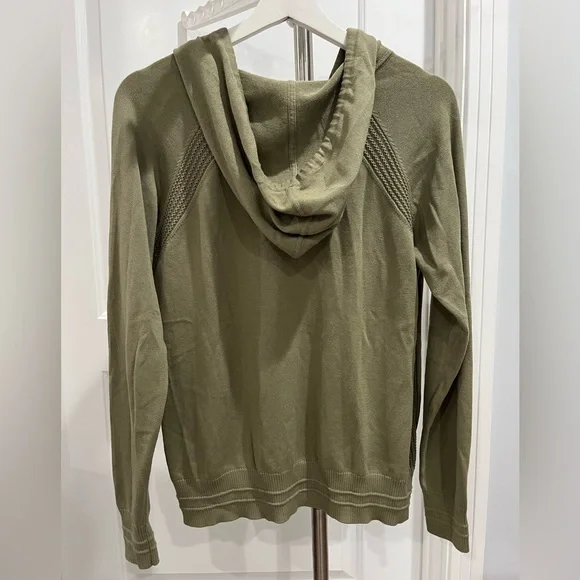 Athleta Evergreen Hoodie Knit Sweater M - Picture 7 of 11